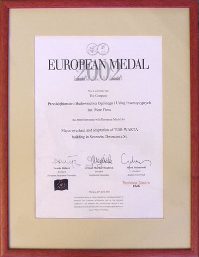 Medal Europejski 2002